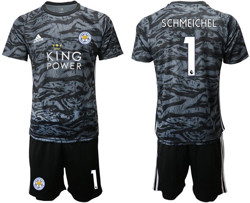 Men 2019-2020 club Leicester City black goalkeeper #1 Soccer Jerseys